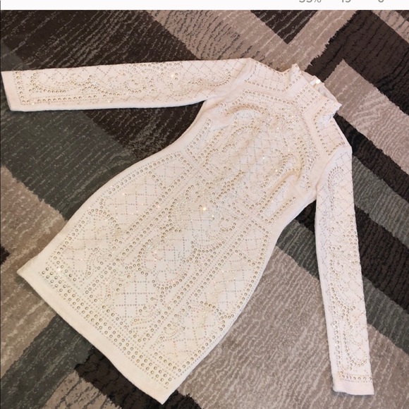 Rhinestone Trendy Glam Dress - Picture 2 of 5